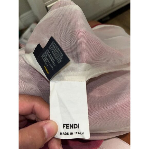 Fendi Red Sleeveless Frayed Hem Bodycon Crew Neck Pullover Women's Dress Size 40 - Picture 7 of 10